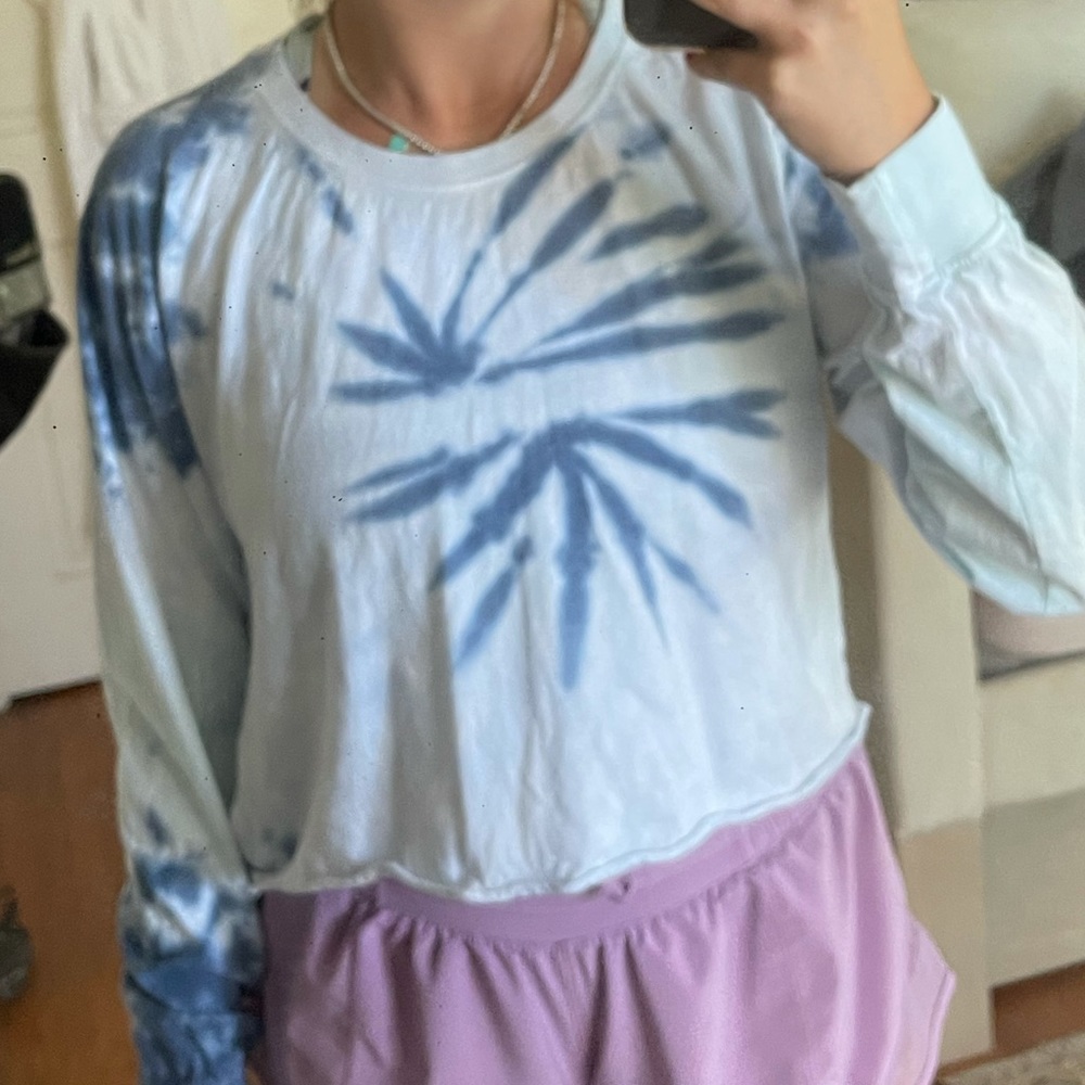 STEVE MADDEN cropped tie dye long-sleeve